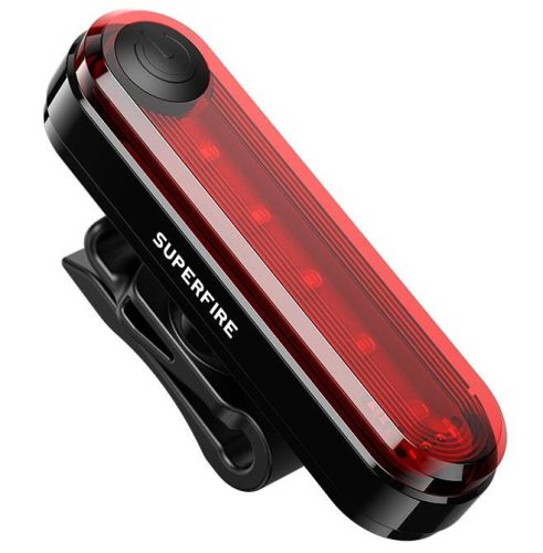 Superfire kerékpár hátsó lámpa BTL01, USB, 230mAh