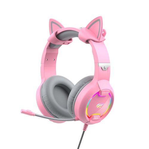 Havit GAMENOTE H2233d játék fejhallgató RGB (rózsaszín)