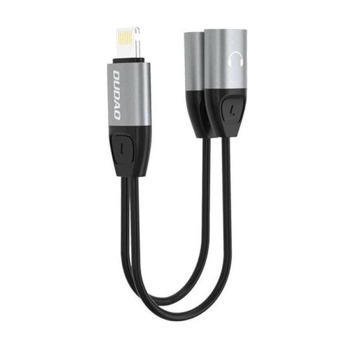 Dudao L17i Lightning to 2x Lightning Audio Adapter (Black)