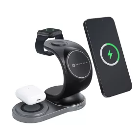   Forcell vezeték nélküli töltő Qi 3in1 15W WC12 MagSafe fekete