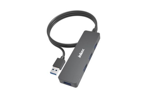 INKAX DST-02 4X USB HUB USB CSATLAKOZÓVAL FEKETE