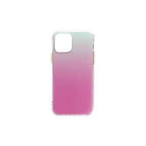   SZÍNÁTMENETES TPU SZÉLŰ PC TOK IPHONE 12 MINI 5.4 PINK-Z&Ouml;LD