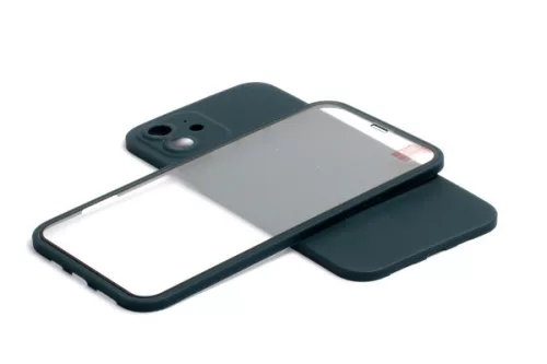 360 FULL BODY IPHONE 12 6.1 TPU TOK + ÜVEGFÓLIA KÉK