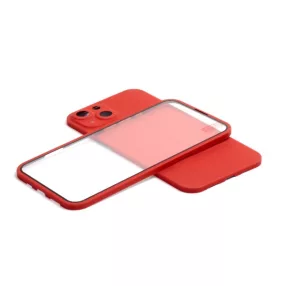 360 FULL BODY IPHONE 13 6.1 TPU TOK + ÜVEGFÓLIA PIROS