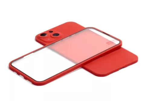 360 FULL BODY IPHONE 13 6.1 TPU TOK + ÜVEGFÓLIA PIROS