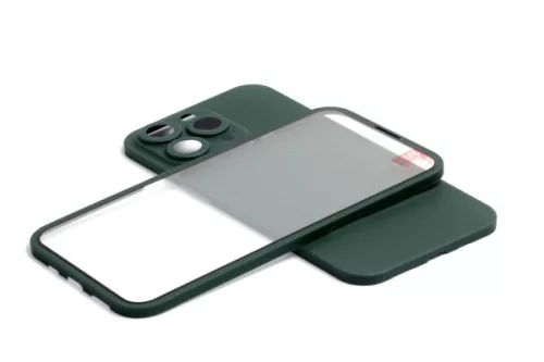 360 FULL BODY IPHONE 13 PRO 6.1 TPU TOK + ÜVEG FÓLIA Z&Ouml;LD