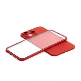   360 FULL BODY IPHONE 13 PRO MAX 6.7 TPU TOK + ÜVEG FÓLIA PIROS