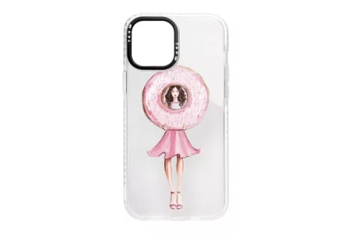 YOOUP IPHONE 11 PRO 5.8 MINTÁS TOK DONUT GIRL FEHÉR