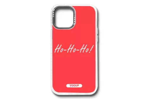 YOOUP IPHONE 12 / 12 PRO 6.1 MINTÁS TOK HOHOHO (KARÁCSONYI) FEHÉR