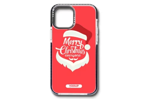 YOOUP IPHONE 12 / 12 PRO 6.1 MINTÁS TOK MIKULÁS (KARÁCSONYI) FEKETE