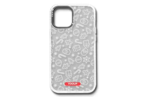 YOOUP IPHONE 12 MINI 5.4 MINTÁS TOK KARÁCSONYI MINTÁS FEHÉR