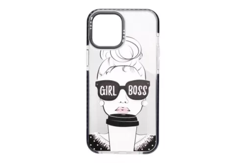 YOOUP IPHONE 12 PRO MAX 6.7 MINTÁS TOK GIRL FEKETE