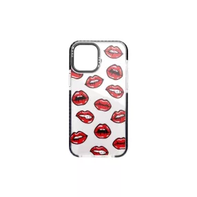 YOOUP IPHONE 12 PRO MAX 6.7 MINTÁS TOK LIPS FEKETE