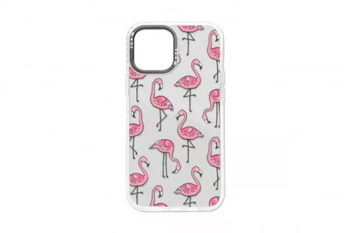 YOOUP IPHONE 14 PLUS 6.7 MINTÁS TOK PINK FLAMINGO FEHÉR