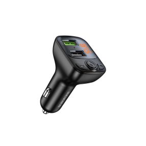   BOROFONE BC41 EMINENCY QC3.0 SZIVARGYÚJTÓS GYORST&Ouml;LTŐVÉG + FM TRANSMITTER FEKETE