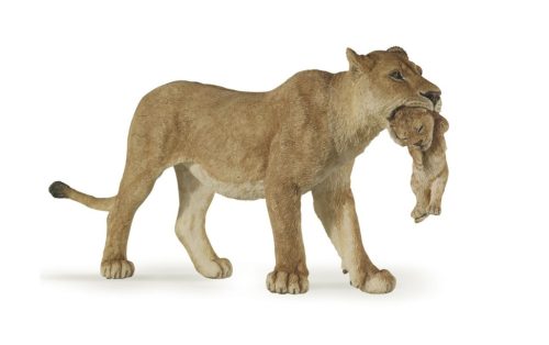 Papo figura oroszlán nőstény oroszlán kölyökkel