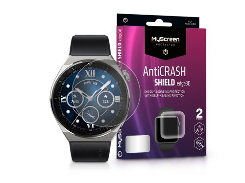 Huawei Watch GT 3 Pro (46 mm) ütésálló képernyővédő fólia - MyScreen Protector  AntiCrash Shield Edge3D - 2 db/csomag - transparent