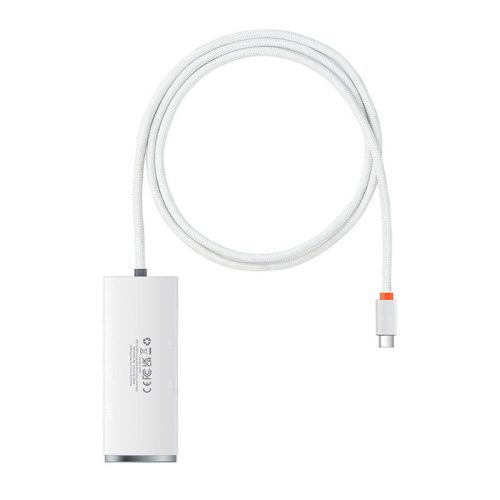 Baseus Lite Series Hub 4in1 USB-C 4x USB 3.0 + USB-C, 1m (Fehér)