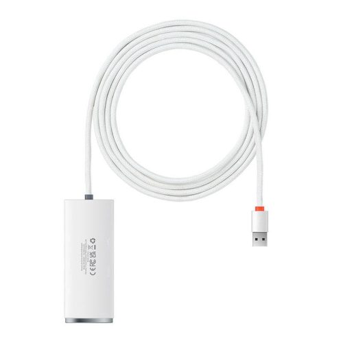 Baseus Lite Series 4 az 1-ben USB - 4x USB 3.0 hub, 2m (Fehér)