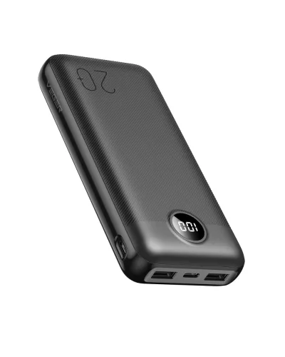 VEGER L20S power bank 20 000mAh külső akkumulátor LCD Quick Charge PD20W fekete (VP2039PD)