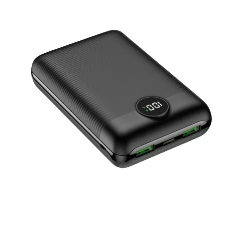 VEGER S20 power bank külső akkumulátor 20 000mAh LCD Quick Charge PD22,5W fekete (W2053)