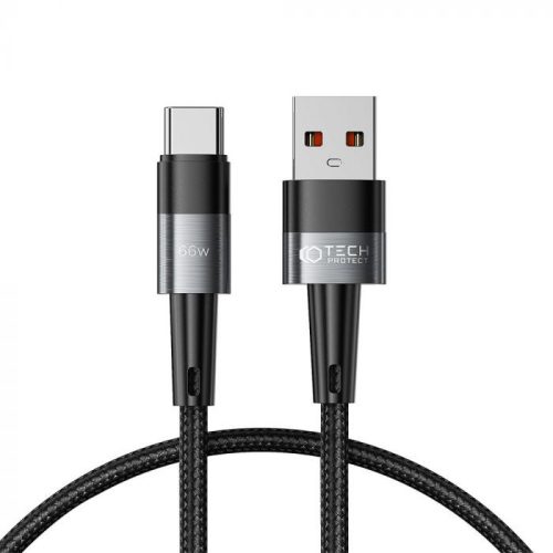 Tech-protect Ultraboost USB-A USB-C kábel 66W 6A 25cm szürke