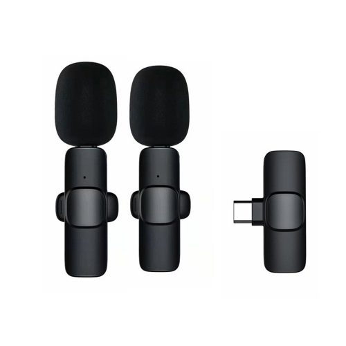 Vezeték nélküli lavalier mikrofon C típusú kettős mikrofonhoz (2 db készletben) K1