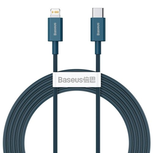 USB-C kábel a Lightning Baseus Superior sorozathoz, 20 W, PD, 2 m (kék)