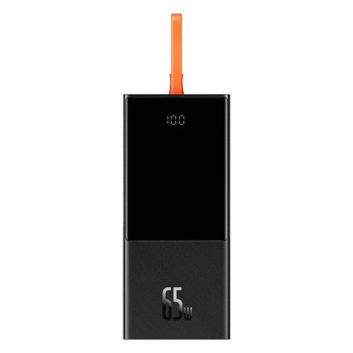 Powerbank Baseus 20000mAh, PD, 2xUSB + USB-C, USB-C 65W kábel (fekete)