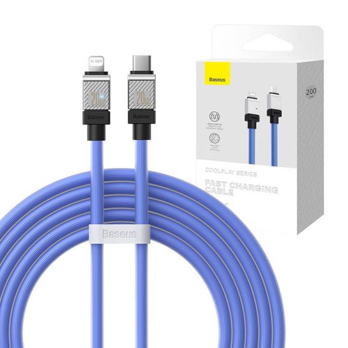 Fast Charging kábel Baseus USB-C to Coolplay Series 2m, 20W (purple)