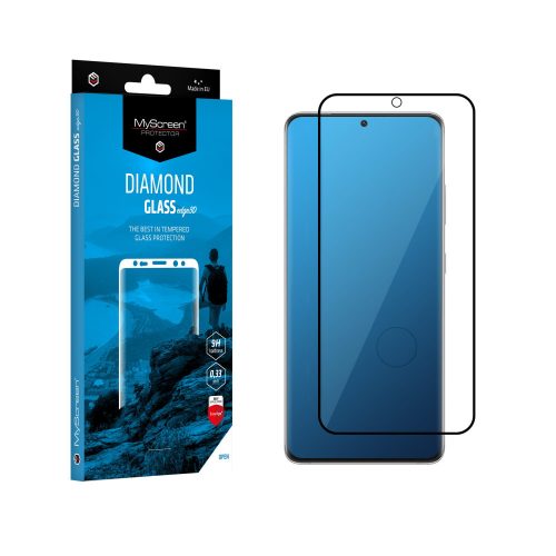 Samsung G960F Galaxy S9 edzett üveg képernyővédő fólia ívelt kijelzőhöz - MyScreen Protector Diamond Glass Edge3D - black