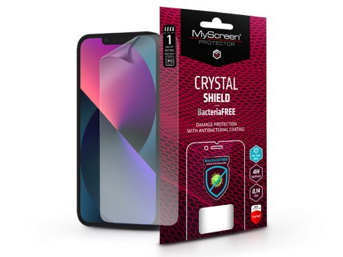 Apple iPhone 13/13 Pro/14/14 Pro képernyővédő fólia - MyScreen Protector CrystalShield BacteriaFree - 1 db/csomag - transparent
