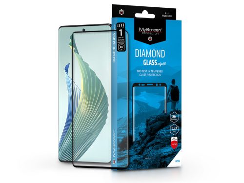 Honor Magic 5 Lite edzett üveg képernyővédő fólia ívelt kijelzőhöz - MyScreen   Protector Diamond Glass Edge3D - black