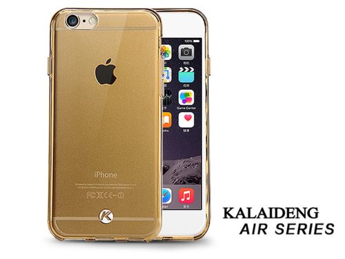 Apple iPhone 6 Plus szilikon hátlap üveg képernyővédó fóliával - Kalaideng Air Series - gold