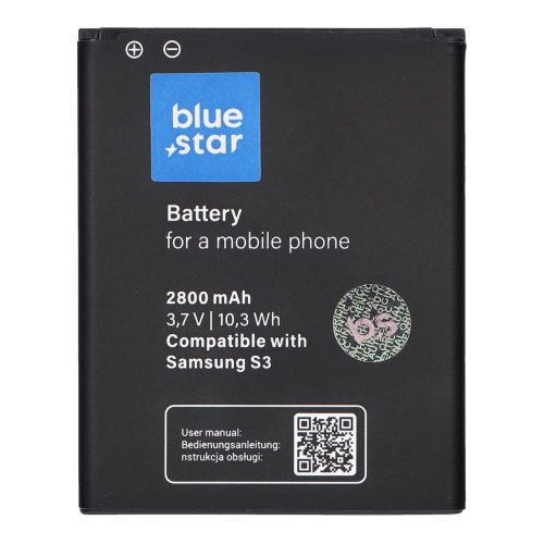 Samsung Galaxy S3 Blue Star Premium akkumulátor 2800mAh Li-Ion EB-L1G6LLU