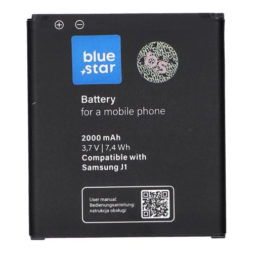 Samsung Galaxy J1 Blue Star Premium akkumulátor 2000mAh Li-Ion EB-BJ100CBE