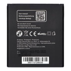   Samsung Galaxy Core 2 Blue Star Premium akkumulátor 2200mAh Li-Ion EB-BG355BBE