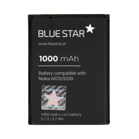   Nokia 6020 / 5200 / 5300 / 3220 / 5140 Blue Star Premium akkumulátor 1000mAh Li-Ion BL-5B