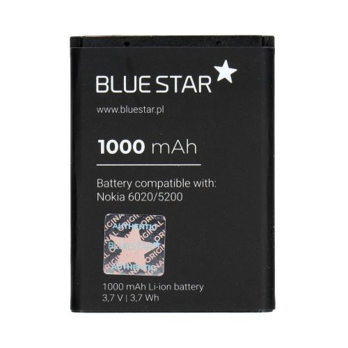 Nokia 6020 / 5200 / 5300 / 3220 / 5140 Blue Star Premium akkumulátor 1000mAh Li-Ion BL-5B