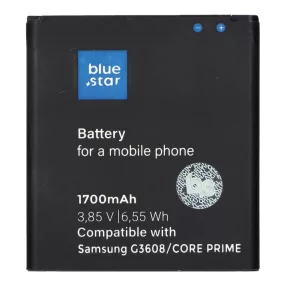   Samsung Galaxy Core Prime (G3606 / G3608 / G3609) Blue Star Premium akkumulátor 1700mAh Li-Ion EB-BG360CBC