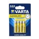 Varta Superlife R6 Zinc elem (AAA) 4 darab