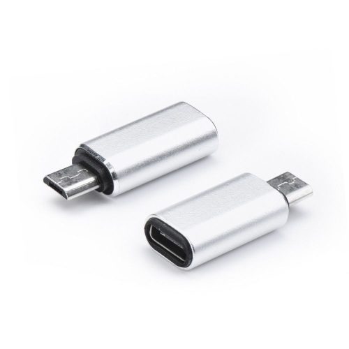 Type C Micro USB Adapter ezüst
