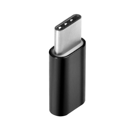 Micro USB Type C Adapter fekete
