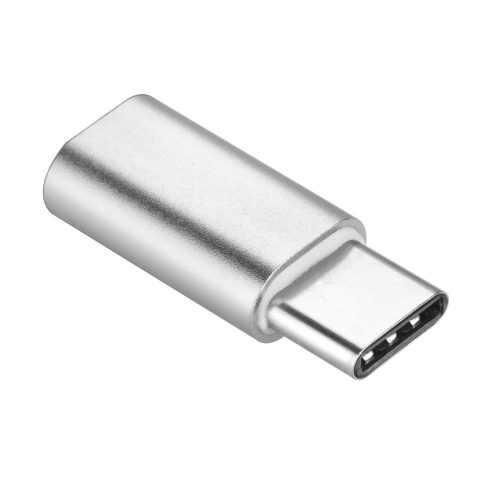 Micro USB Type C Adapter ezüst