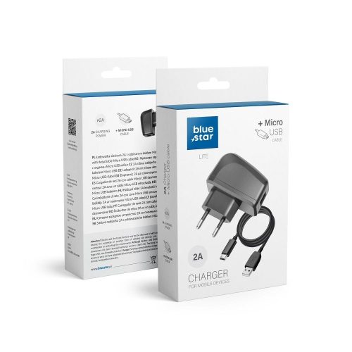 Blue Star Lite Hálózati töltő Micro USB kábellel 2A