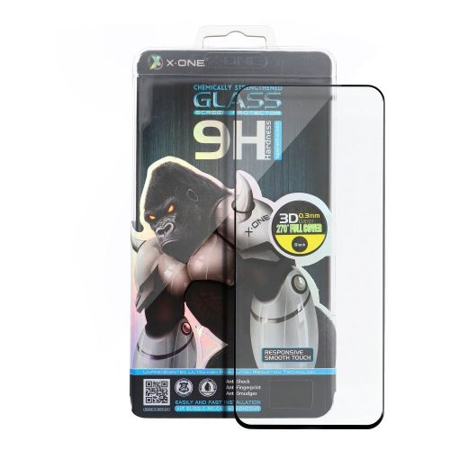 iPhone XS 5,8" X-ONE 3D teljes kijelzős edzett üvegfólia fekete