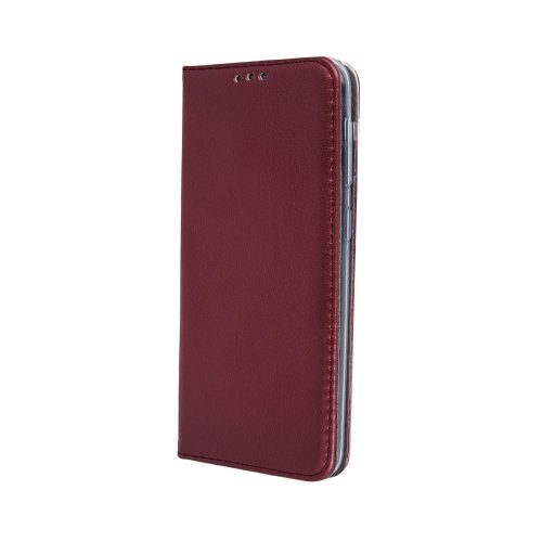 Smart magnet Samsung A146 Galaxy A14 5G oldalra nyíló mágneses könyv tok szilikon belsővel burgundy