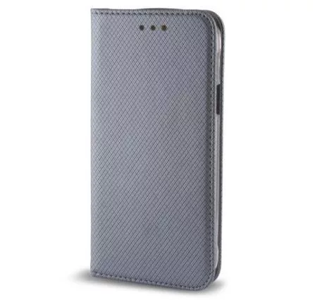 Smart magnet Nokia 9 oldalra nyíló mágneses könyv tok szilikon belsővel szürke