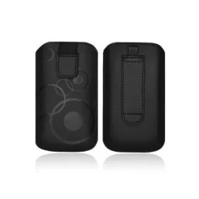   Forcell Deko univerzális kihúzós tok - Samsung I9100 Galaxy S2/i9105 S2 Plus/LG L7/Xperia J/MM715 fekete