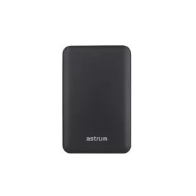   Astrum PB440 10000mAh fekete fémházas gyorstöltő PD power bank 22,5W, 2X QC 3.0 USB-A, 1XUSB-C, li-polymer cellákkal, LED indikátorral